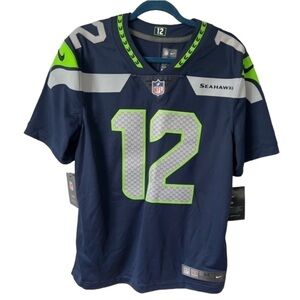 NFL/Nike, Men's 12th Fan College Seattle Seahawks Game Team Jersey. Size: M. NWT